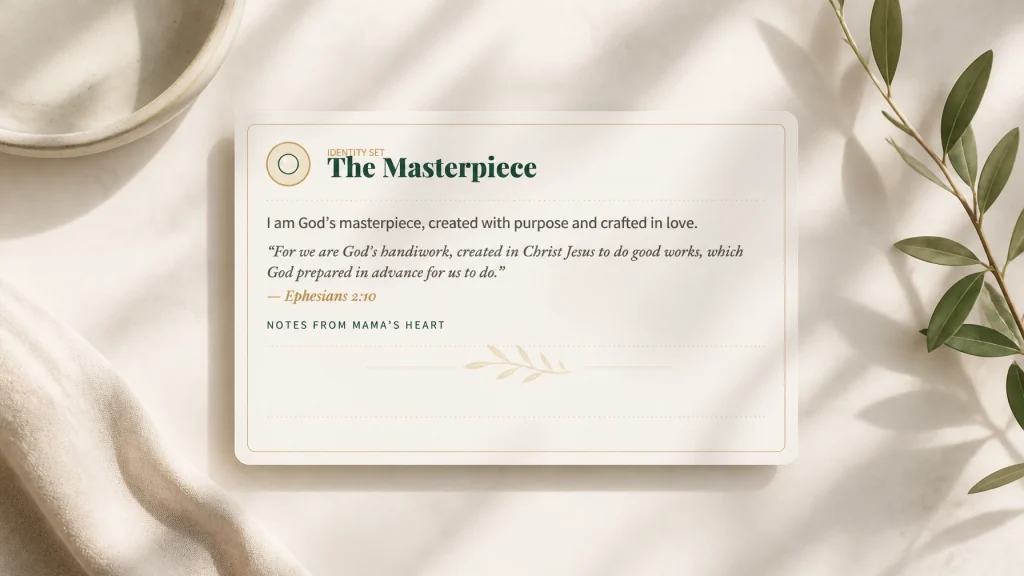 The Masterpiece Card from the Heritage Word Collection for spiritual legacy
