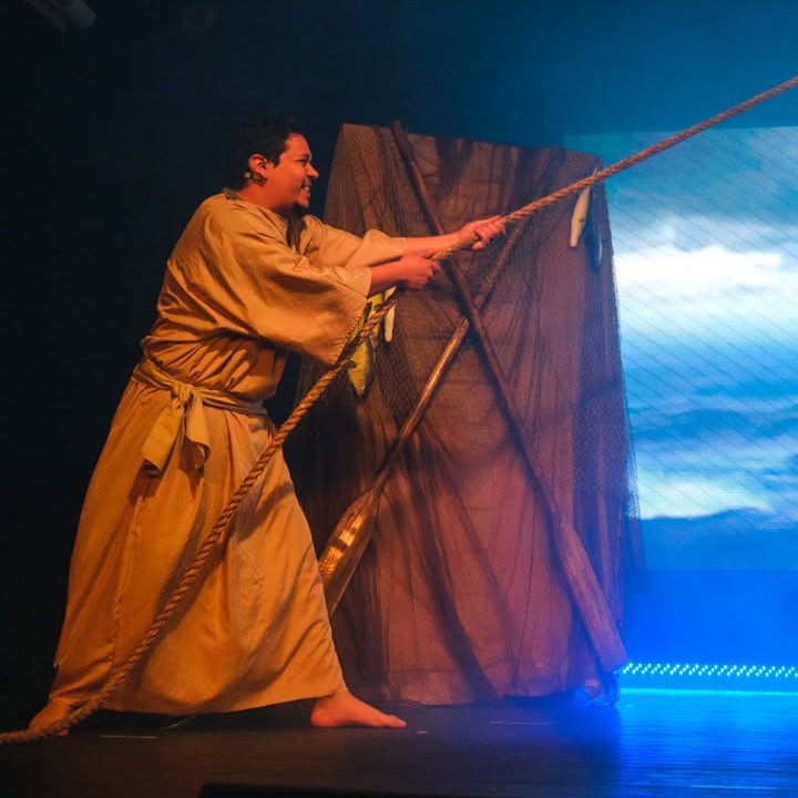 Matthew Sanchez acting performance Matthew Sanchez delivering a powerful acting performance on stage, using physical storytelling and professional technique.